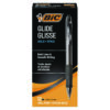 GLIDE Bold Ballpoint Pen, Retractable, Bold 1.6 mm, Black Ink, Smoke Barrel, Dozen