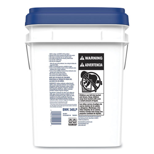 Powder Laundry Detergent, Low Foam, Crisp Clean Scent, 18 lb Pail - Image 2