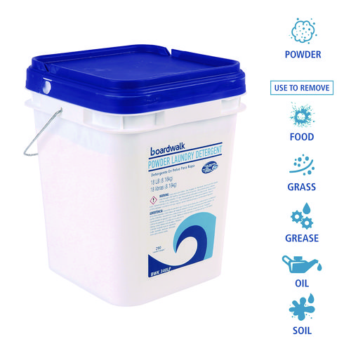 Powder Laundry Detergent, Low Foam, Crisp Clean Scent, 18 lb Pail - Image 3