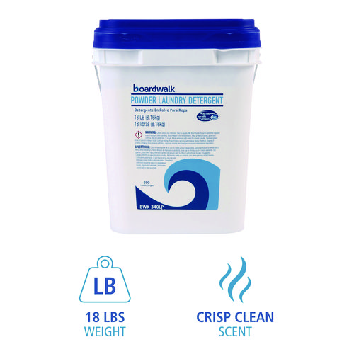 Powder Laundry Detergent, Low Foam, Crisp Clean Scent, 18 lb Pail - Image 4