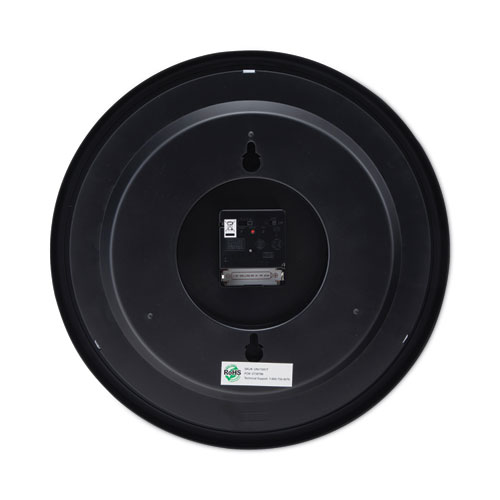 Deluxe 13 1/2" Indoor/Outdoor Atomic Clock, 13.5" Overall Diameter, Black Case, 1 AA (sold separately)