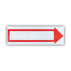 Stake Sign, 6 x 17, Blank White with Printed Red Arrow