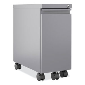 Zip Mobile Pedestal File, 1-Drawer, File, Legal/Letter, Arctic Silver, 10 x 19.88 x 21.75
