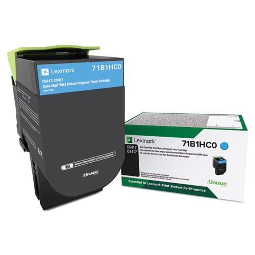 Lexmark Original High Yield Laser Toner Cartridge - Cyan - 1 Each