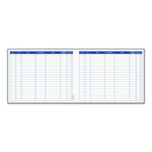 Activity Logbook, 8 Columns, Blue/White Cover, 11 x 8.5 Sheets, 50 Sheets/Book