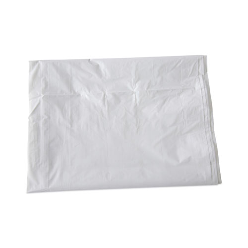 Linear Low Density Industrial Can Liners, 10 gal, 0.5 mil, 24" x 23", White, Flat Pack, 500/Carton