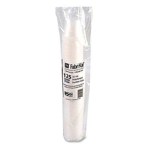 Portion Cups, 5.5 oz, Plastic, Translucent, 125/Sleeve, 20 Sleeve/Carton