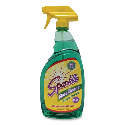 Green Formula Glass Cleaner, 33.8 oz Bottle, 12/Carton - Image 2