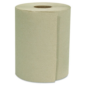 Hardwound Roll Towels, 1-Ply, 8" x 600 ft, Natural, 12 Rolls/Carton