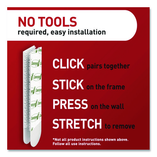 Picture Hanging Strips, X-Large, Removable, Holds up to 20 lbs per 4 Pairs, 8 Pairs/Pack