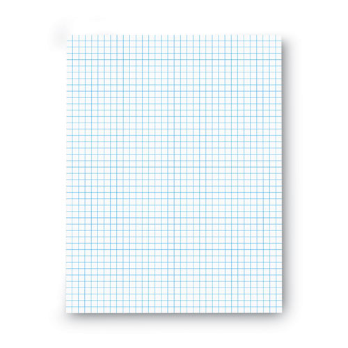 Quadrille-Rule Glue Top Pads, Quadrille Rule (4 sq/in), 50 White 8.5 x 11 Sheets, Dozen