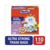 Extra Heavy-Duty Ultra Strong Scented Tall Kitchen Bags, Drawstring, 13 gal, Lavender/Vanilla, 23.75 x 24.88, White, 110/Box