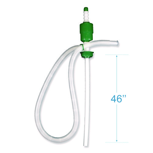 Drum Pump, 5 gpm, Plastic, 46" Tall, Clear, 25/Carton