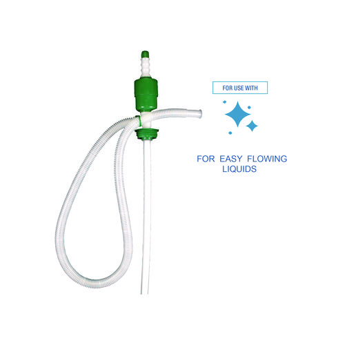 Drum Pump, 5 gpm, Plastic, 46" Tall, Clear, 25/Carton