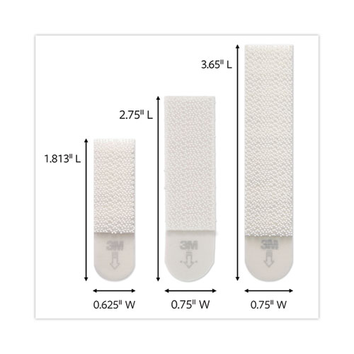 Picture Hanging Strips Big Pack, Removable, (4) Small, (6) Medium, (8) Large, White, 18 Pairs/Pack