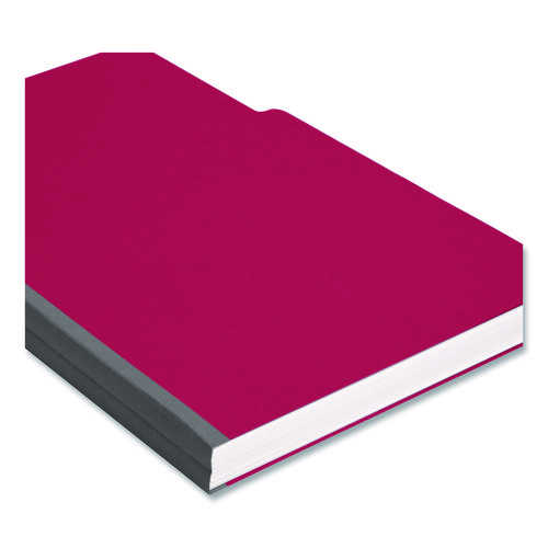 Expanding Recycled Heavy Pressboard Folders, 1/3-Cut Tabs: Assorted, Legal Size, 1" Expansion, Bright Red, 25/Box
