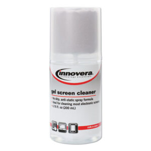Anti-Static Gel Screen Cleaner, with Gray Microfiber Cloth, 4 oz Spray Bottle