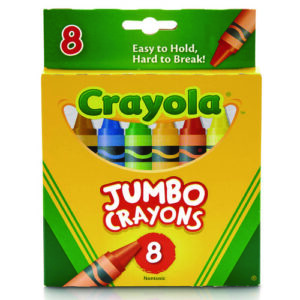 Jumbo Crayons, Assorted Colors, 8/Box