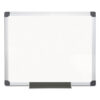 Value Melamine Dry Erase Board, 24" x 36", White Surface, Satin Aluminum Frame