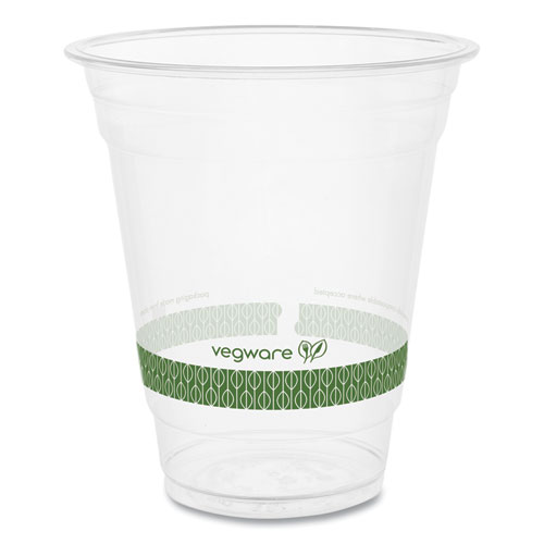 96-Series Cold Cup, 12 oz, Plastic, Clear/Green, 1,000/Carton