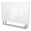 Clear Partition Extender with Attached Clamp, 42 x 3.88 x 24, Thermoplastic Sheeting