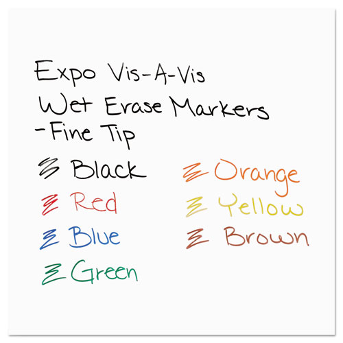 Vis-a-Vis Wet Erase Marker, Fine Bullet Tip, Blue, Dozen