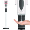 Sanitizer Dispenser, 1,000 mL, 13 x 11.5 x 63, Silver