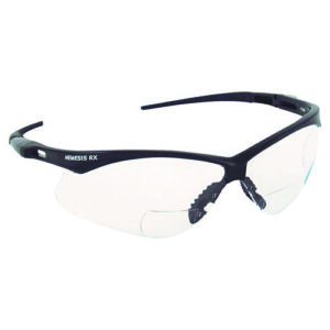 V60 Nemesis Rx Reader Safety Glasses, Black Frame, Clear Lens, +1.5 Diopter Strength
