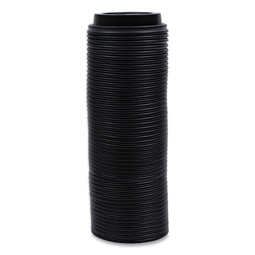 Hot Cup Lids, Fits 10 oz to 20 oz Hot Cups, Plastic, Black, 1,000/Carton