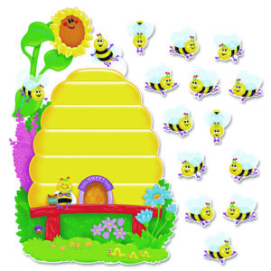Busy Bees Job Chart Plus Bulletin Board Set, Busy Bees, 18.25" x 17.5", Assorted Colors, 37/Pack