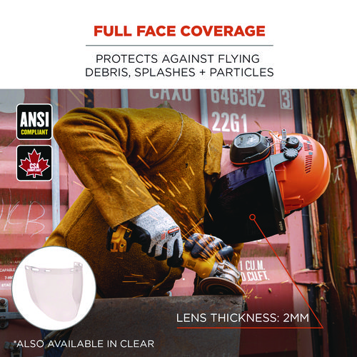 Skullerz 8997 Anti-Scratch/Anti-Fog Face Shield Replacement, Cap-Style/Safety Helmet, Smoke Lens