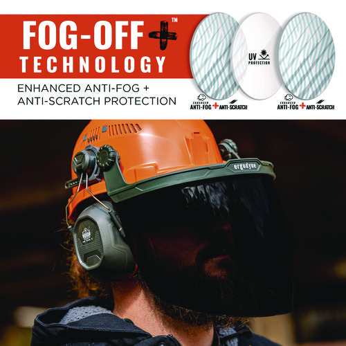 Skullerz 8997 Anti-Scratch/Anti-Fog Face Shield Replacement, Cap-Style/Safety Helmet, Smoke Lens