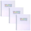Letter Size Notebook, 1-Subject, Medium/College Rule, White Cover, (80) 11 x 8.5 Sheets, 3/Pack