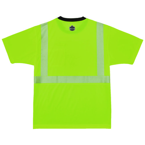GloWear 8280BK Class 2 Performance T-Shirt with Black Bottom, 10X-Large Long, Lime