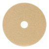 Burnishing Floor Pads, 19" Diameter, Tan, 5/Carton