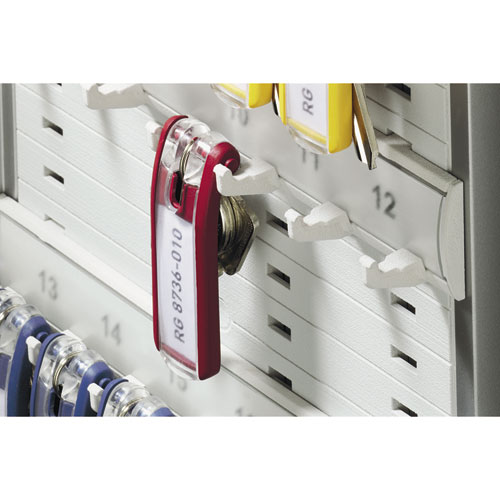 Tags for Locking Key Cabinets, Plastic, 1.13 x 2.75, Dark Blue, 6/Pack