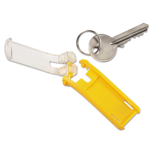Tags for Locking Key Cabinets, Plastic, 1.13 x 2.75, Dark Blue, 6/Pack
