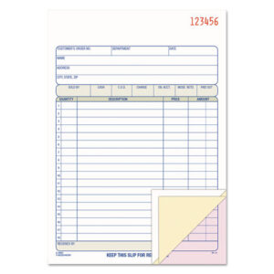 Multipart Sales Order Pad, 18 Lines, Two-Part Carbonless, 5.56 x 7.94, 50 Forms Total