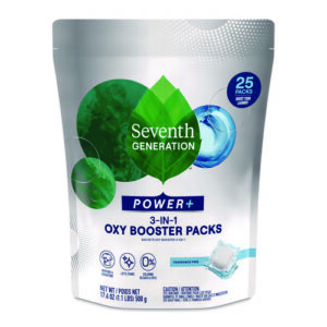 Power+ 3-in-1 Oxy Booster Packs, Fragrance Free, 17.6 oz, 25 Tabs/Pack, 6 Packs/Carton
