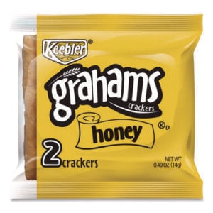 Honey Grahams Crackers, 0.49 oz Bag, 200/Carton