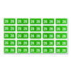 Yearly End Tab File Folder Labels, 0.5 x 1, Green, 25/Sheet, 10 Sheets/Pack