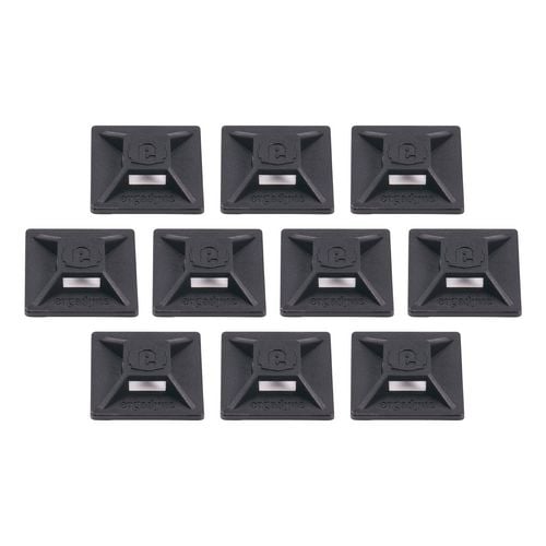 Squids 3701 Mini Adhesive Mount Replacements, 2 lb Max Safe Working Capacity, 0.9" Long, Black,10/Pack