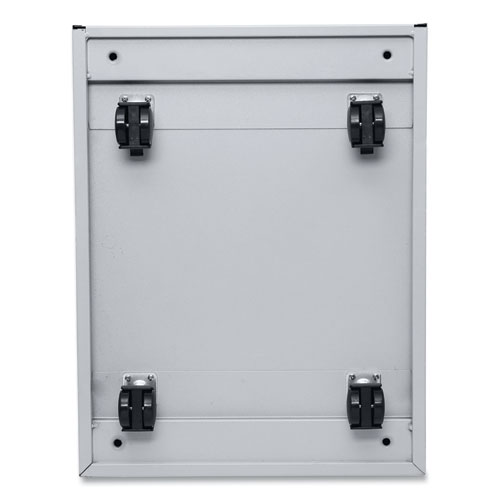 File Pedestal with Full-Length Pull, Left/Right, 3-Drawers: Box/Box/File, Legal/Letter, Light Gray, 14.96" x 19.29" x 27.75"