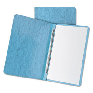 Heavyweight PressGuard and Pressboard Report Cover w/Reinforced Side Hinge, 2-Prong Fastener, 3" Cap, 8.5 x 11, Lgt Blue