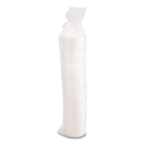 Vented Foam Lids, Fits 6 oz to 32 oz Hot Cups, White, 50/Pack, 10 Packs/Carton