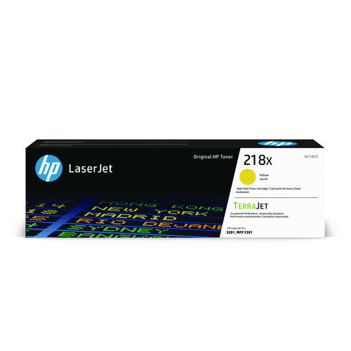 HP 218X Original High Yield Laser Toner Cartridge - Yellow - 1 Each