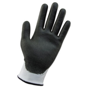 KleenGuard G60 Light-Duty Polyurethane Coated Cut Resistant Gloves, 220 mm Length, Small, White/Black, 12 Pairs
