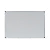 Deluxe Porcelain Magnetic Dry Erase Board, 72" x 48", White Surface, Silver/Black Aluminum Frame