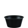 Polystyrene Portion Cups, 3.25 oz, Plastic, Black, 250/Bag, 10 Bags/Carton