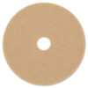 Ultra High-Speed Floor Burnishing Pads 3400, 20" Diameter, Tan, 5/Carton